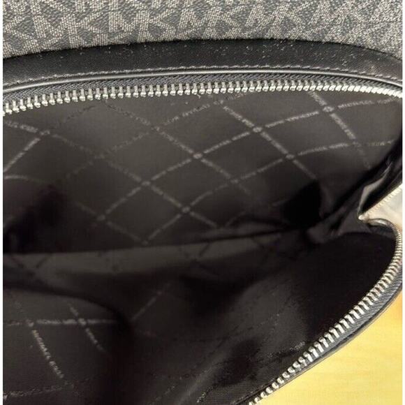 NWT Michael Kors Jaycee Large Backpack Logo MK Black Zip Pocket MSRP 558 - Picture 11 of 14